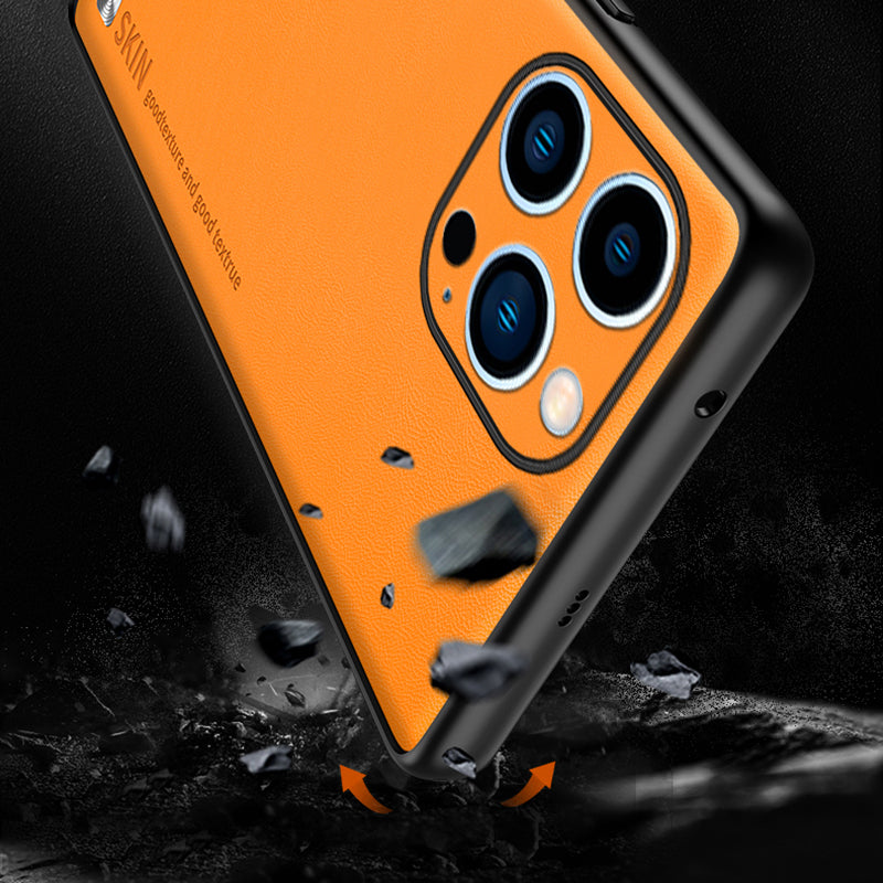 For iPhone 12 Pro 6.1 inch Bump Proof Cover with Metal Decor PU Leather Coated PC+TPU Phone Case For iPhone 12 Pro 6.1 inch Bump Proof Cover with Metal Decor PU Leather Coated PC+TPU Phone Case